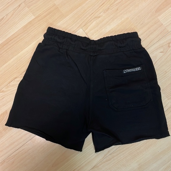 Young LA 5” black French terry shorts sz S - Picture 2 of 2